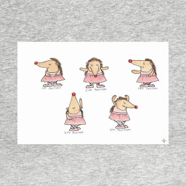 Ballet Positions Hedgehogs by nicolejanes